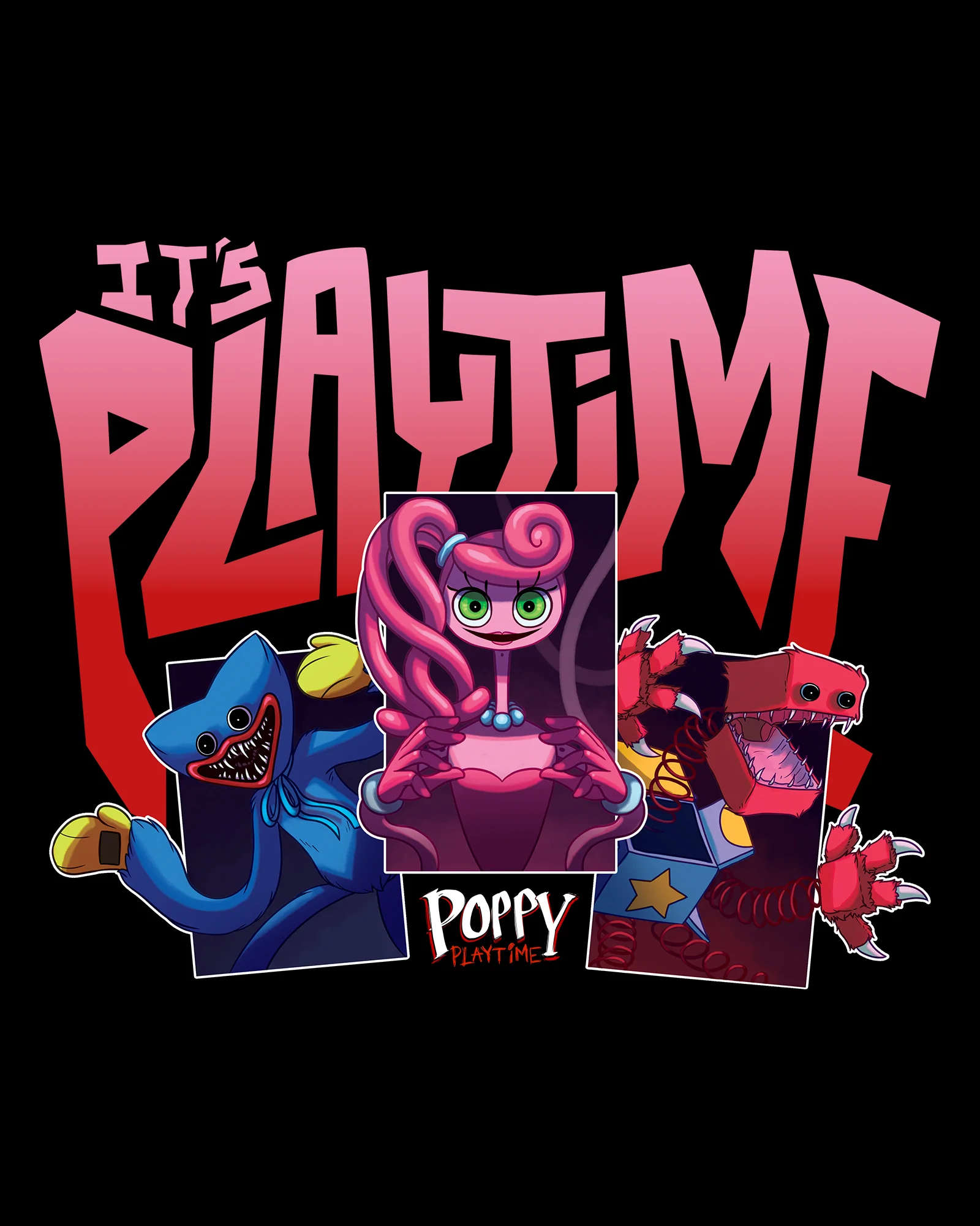 It's Playtime Poppy Gang Long Sleeve Tee - Image 2