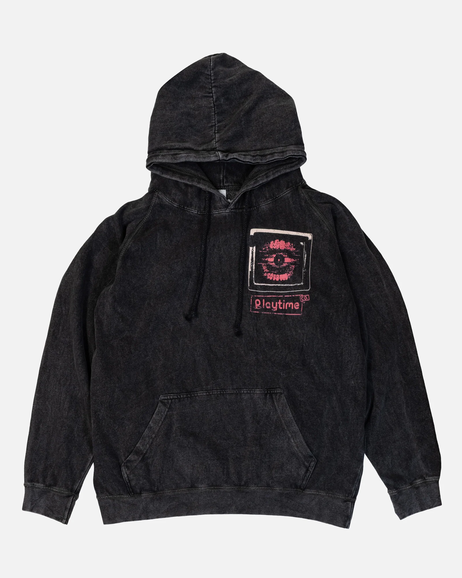 Yarnaby & The Doctor Black Mineral Wash Drawstring Hoodie