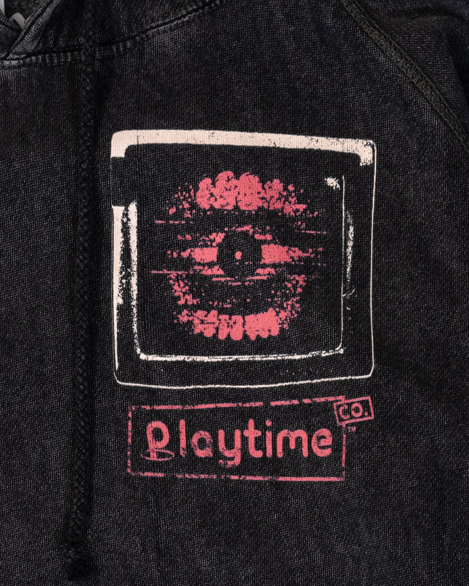 Yarnaby & The Doctor Black Mineral Wash Drawstring Hoodie - Image 5